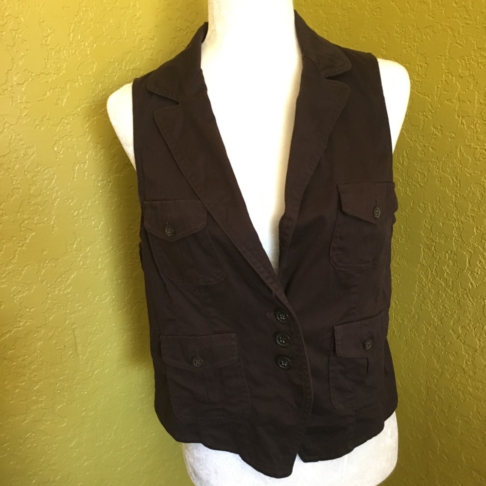Michael Kors Brown Sleeveless Vest